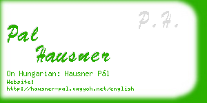 pal hausner business card