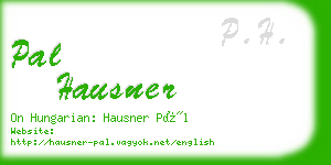 pal hausner business card